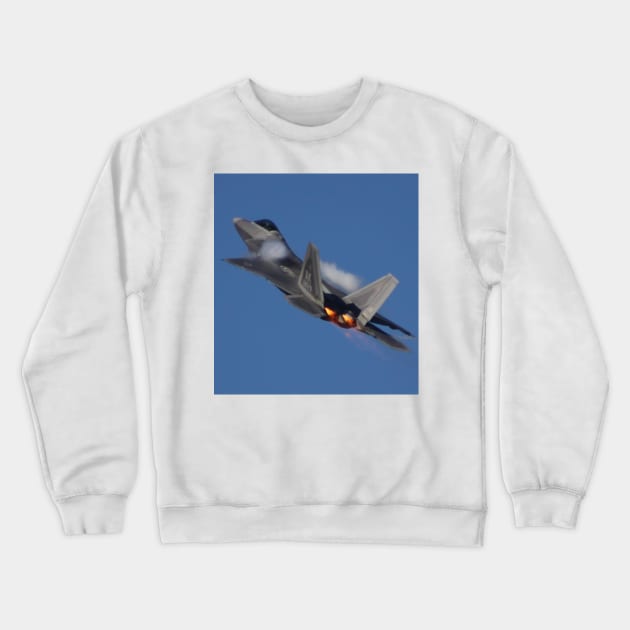 F-22 Raptor Afterburner Climb and Vapor Crewneck Sweatshirt by acefox1
